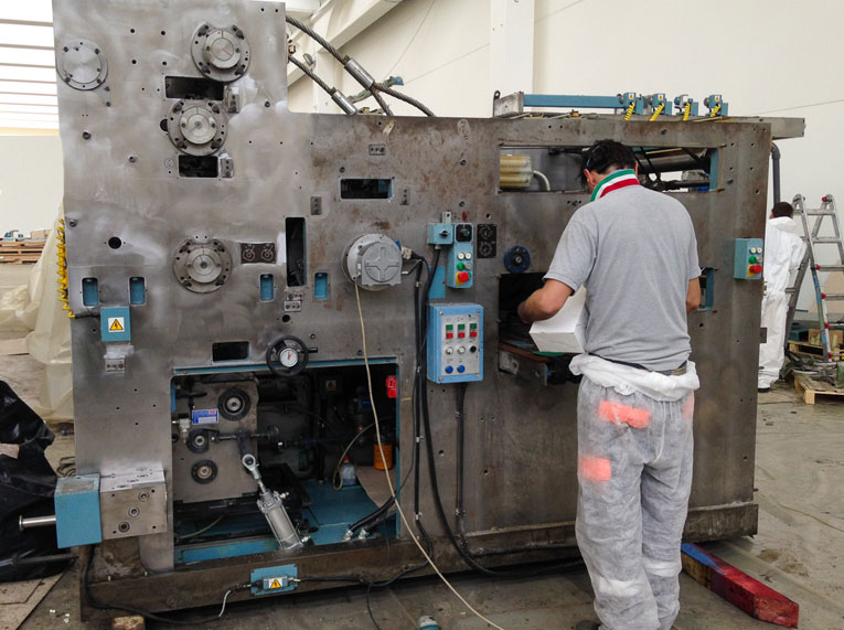 spostamento macchinari industriali