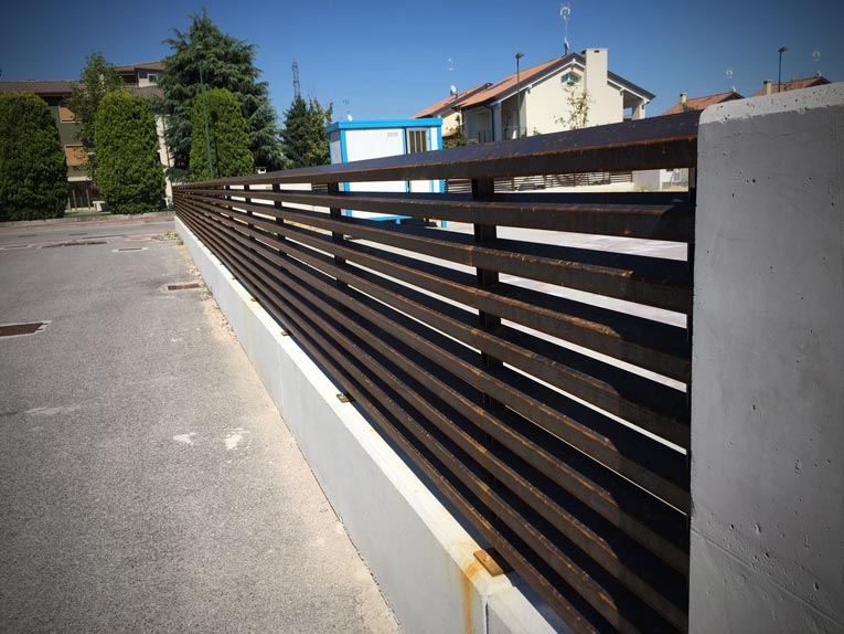 parapetto esterno corten