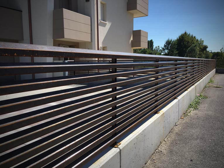 ringhiera esterno corten