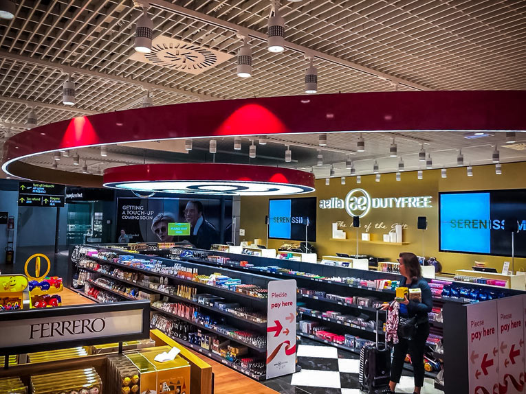 struttura controsoffitto duty free