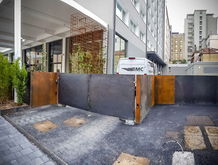 cancello corten anda