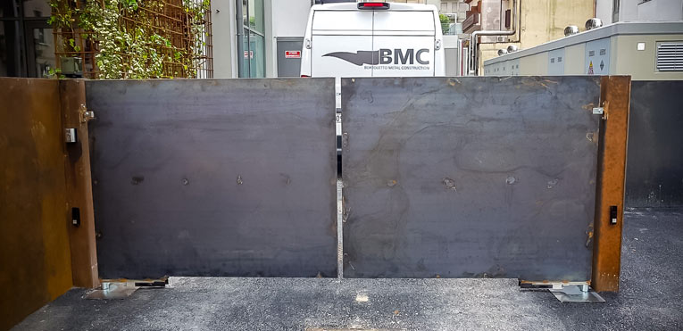 cancello corten dettaglio anda